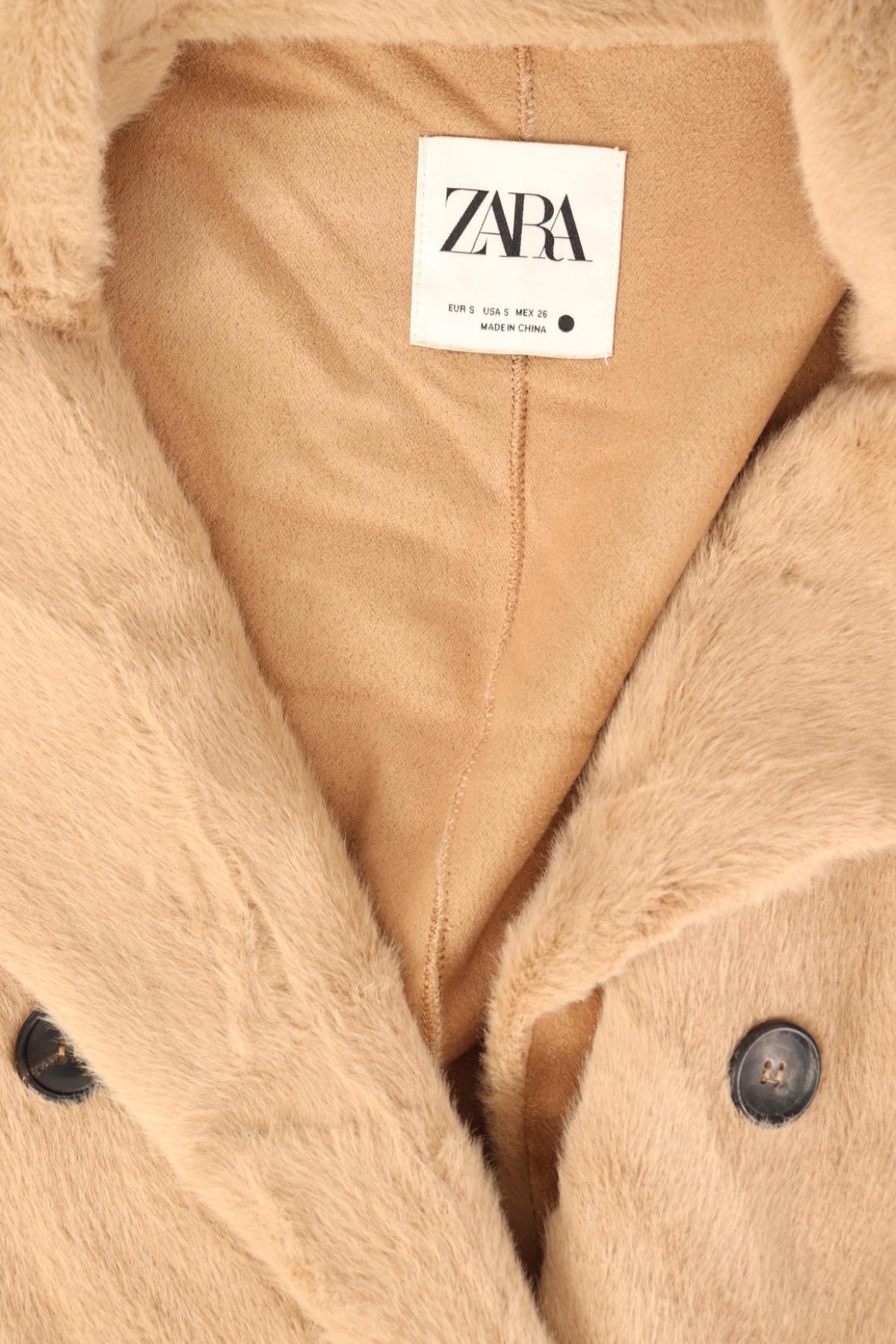 Палто с косъм ZARA3