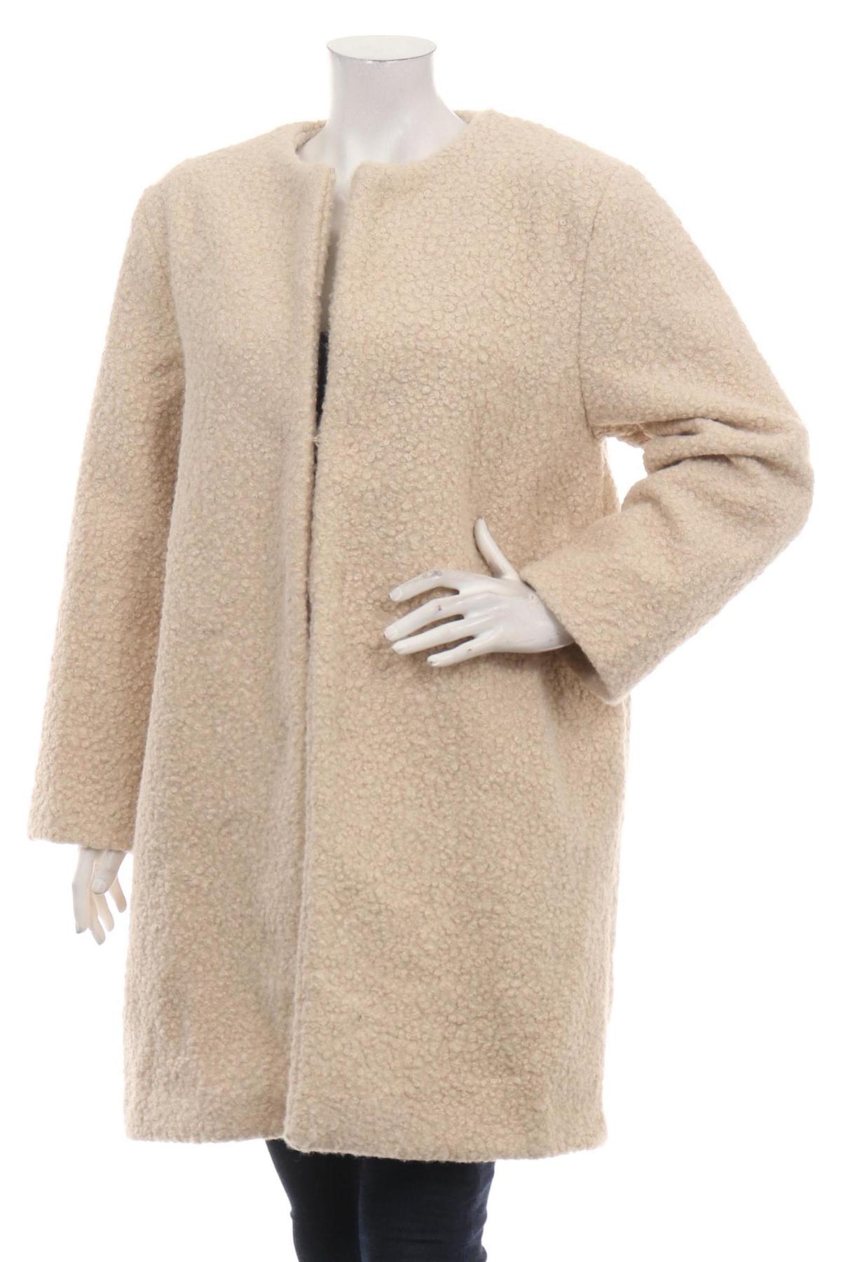 Палто с косъм MANGO1