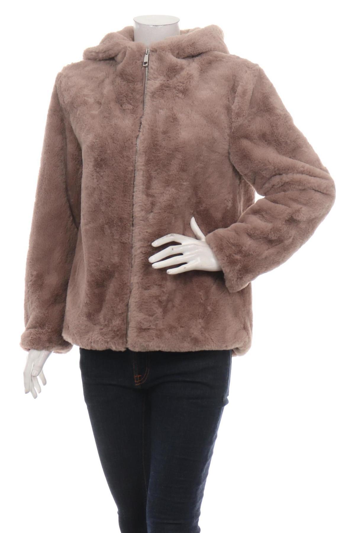 Палто с косъм MANGO1