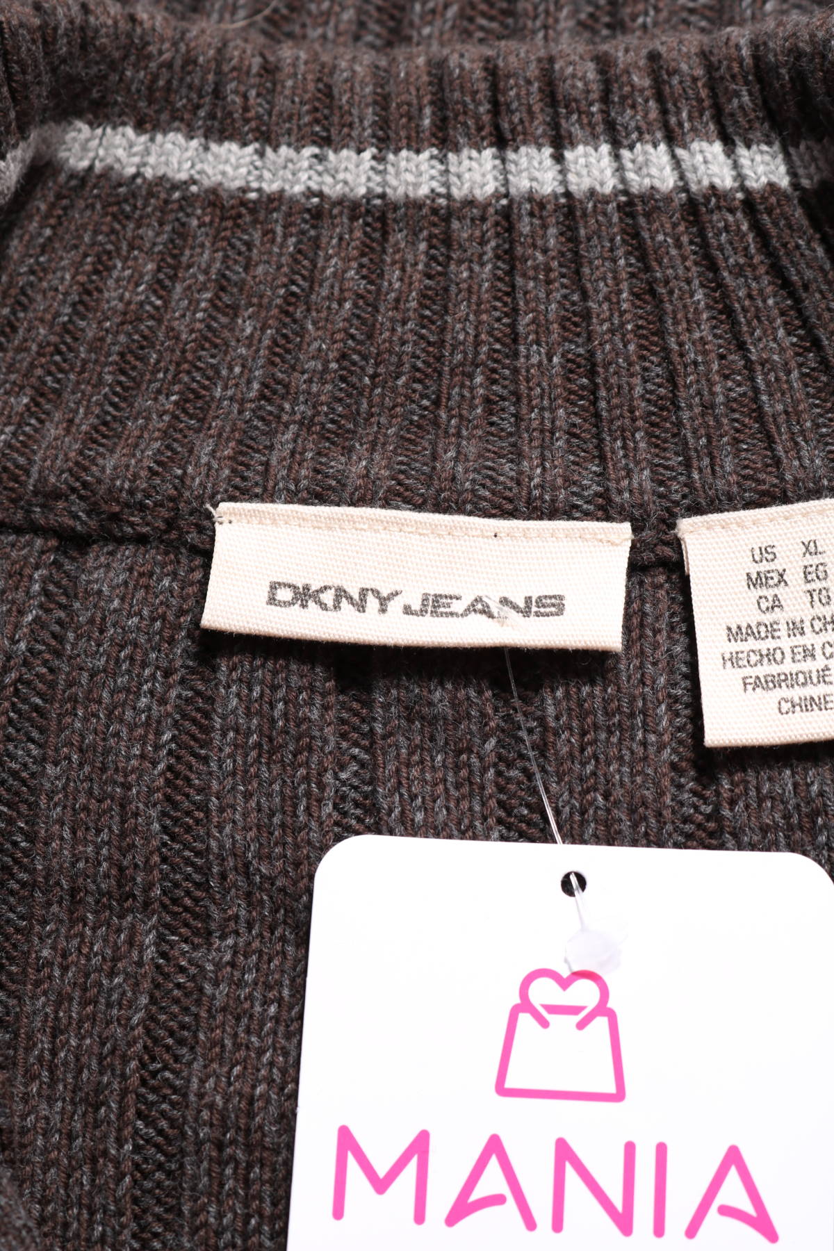 Пуловер с поло яка DKNY JEANS3