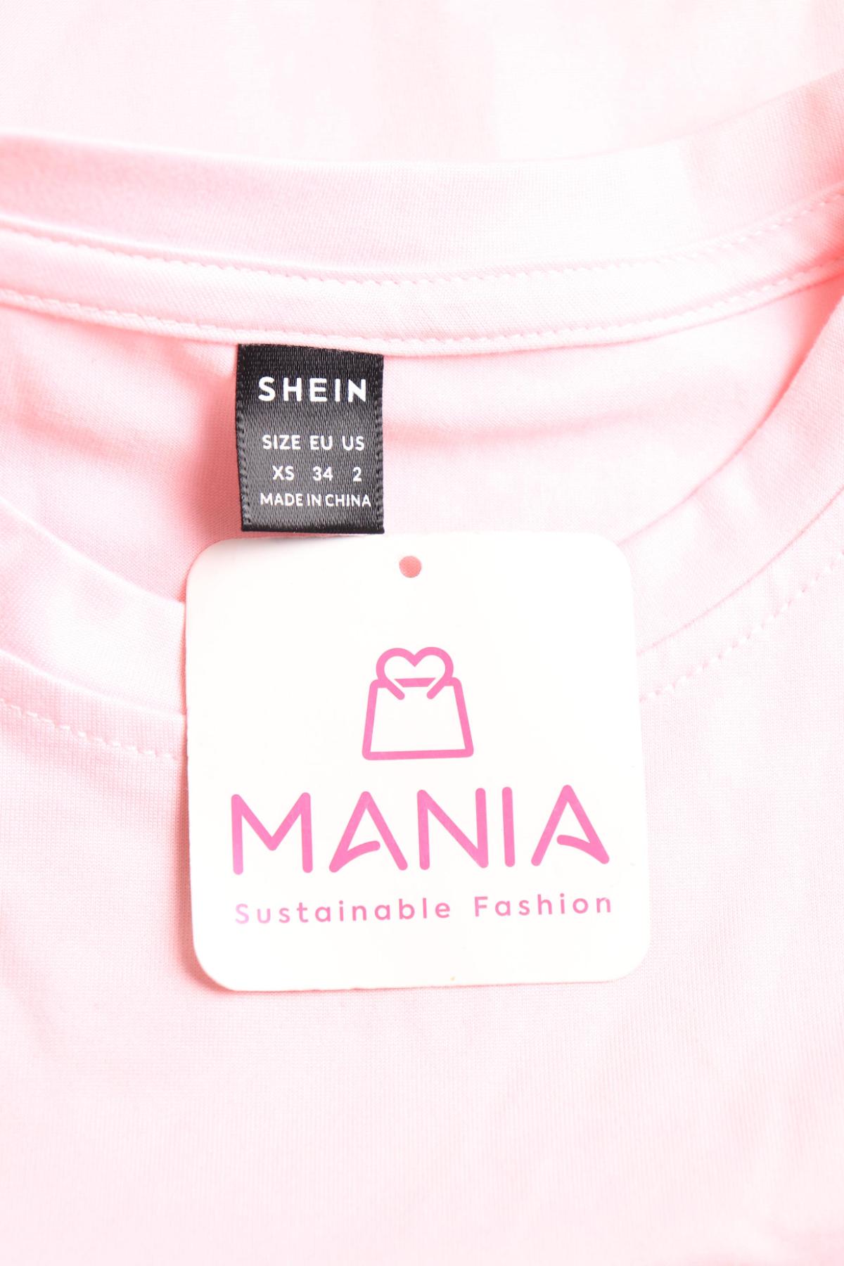 Тениска с щампа SHEIN3