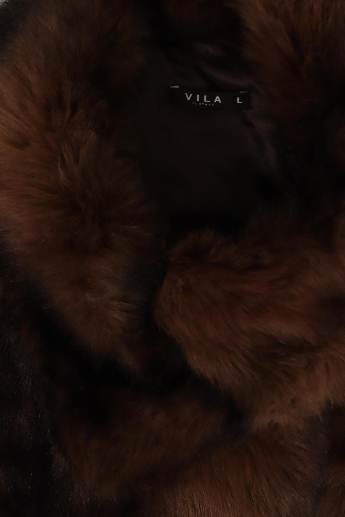Палто с косъм VILA3