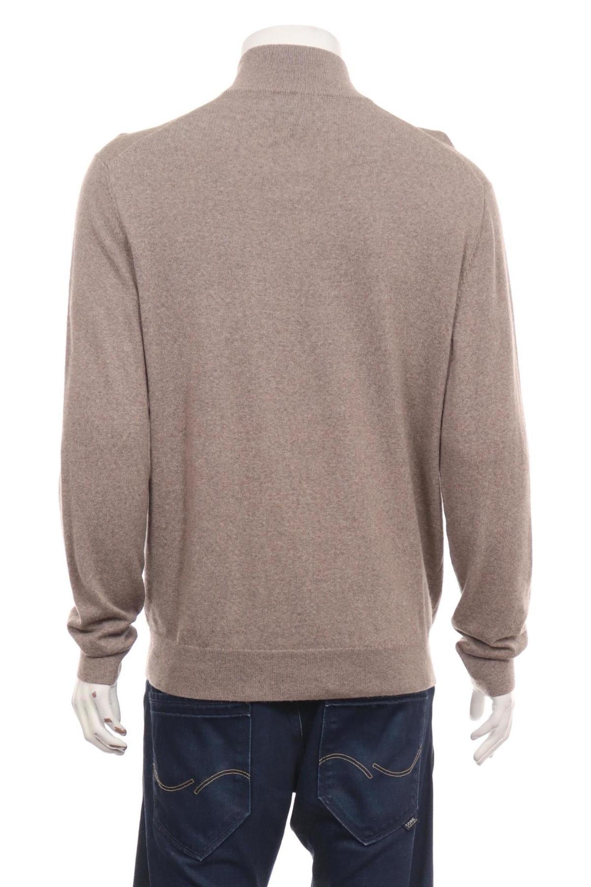 Пуловер с поло яка BLACK BROWN2