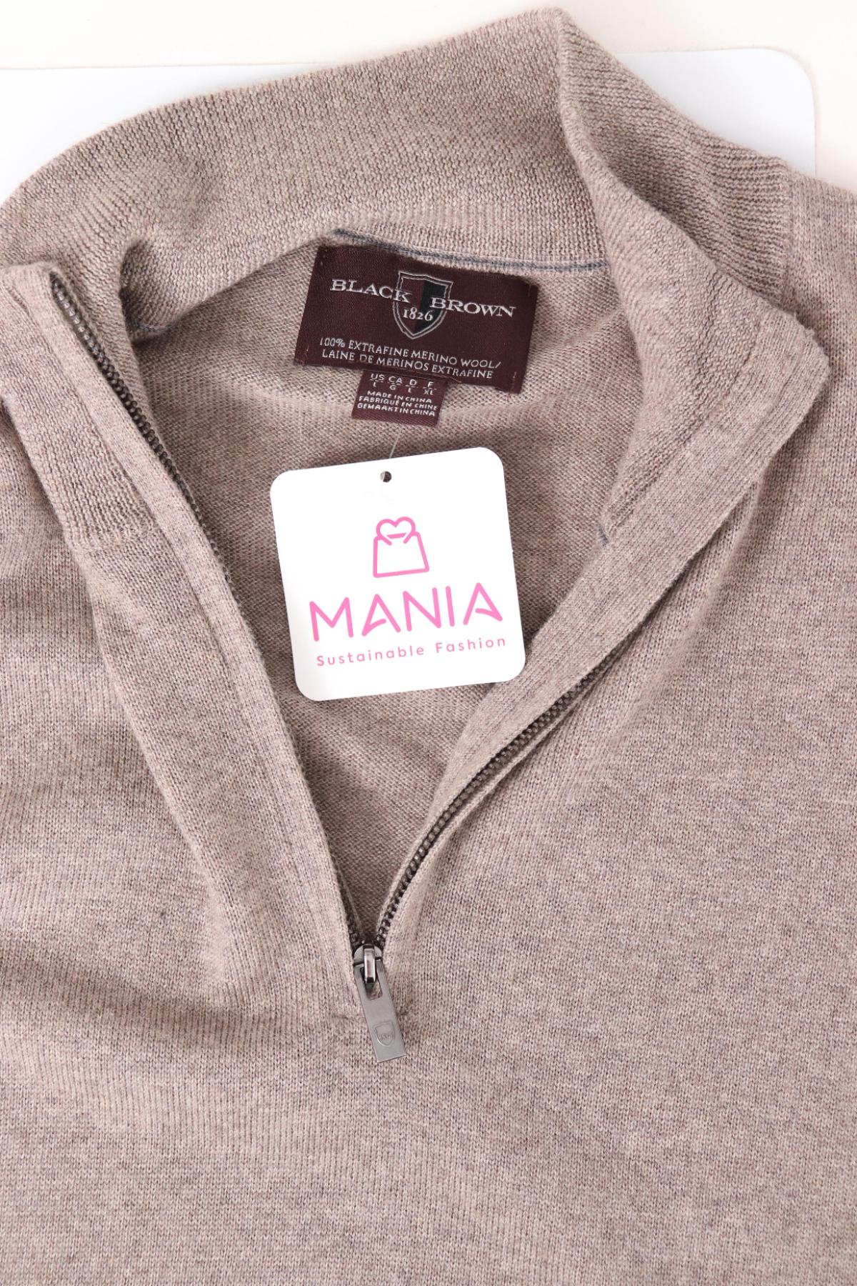 Пуловер с поло яка BLACK BROWN3