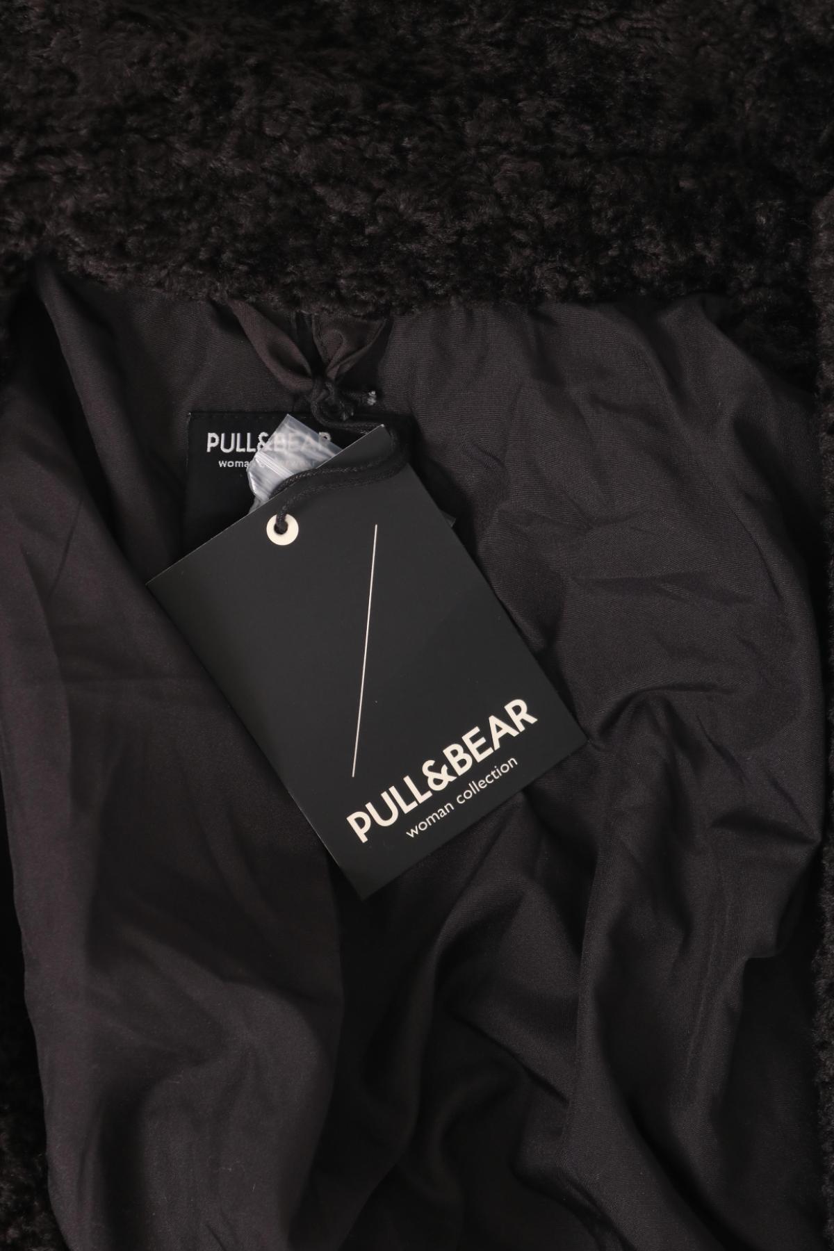 Палто с косъм PULL&BEAR4