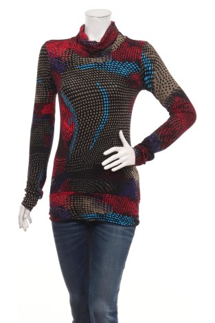 Блуза с поло яка NO NAME