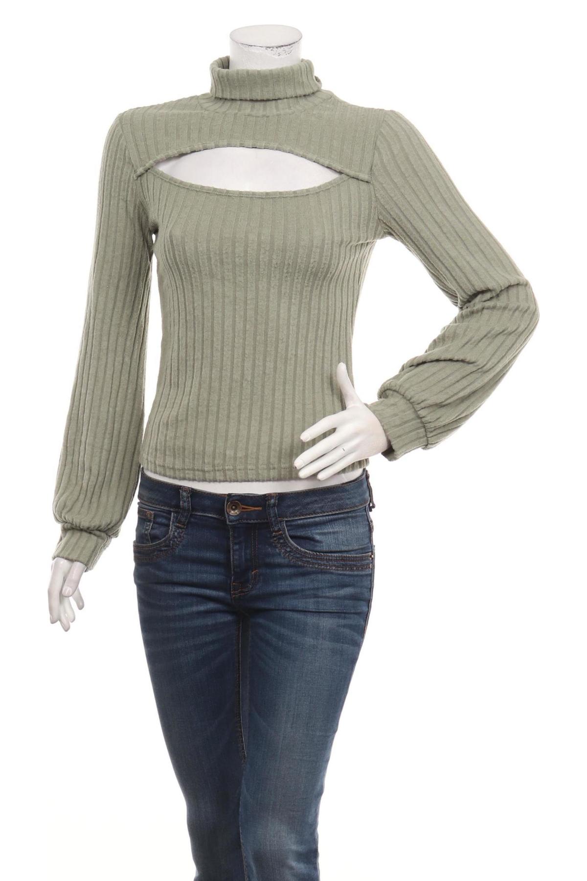 Блуза с поло яка SHEIN1