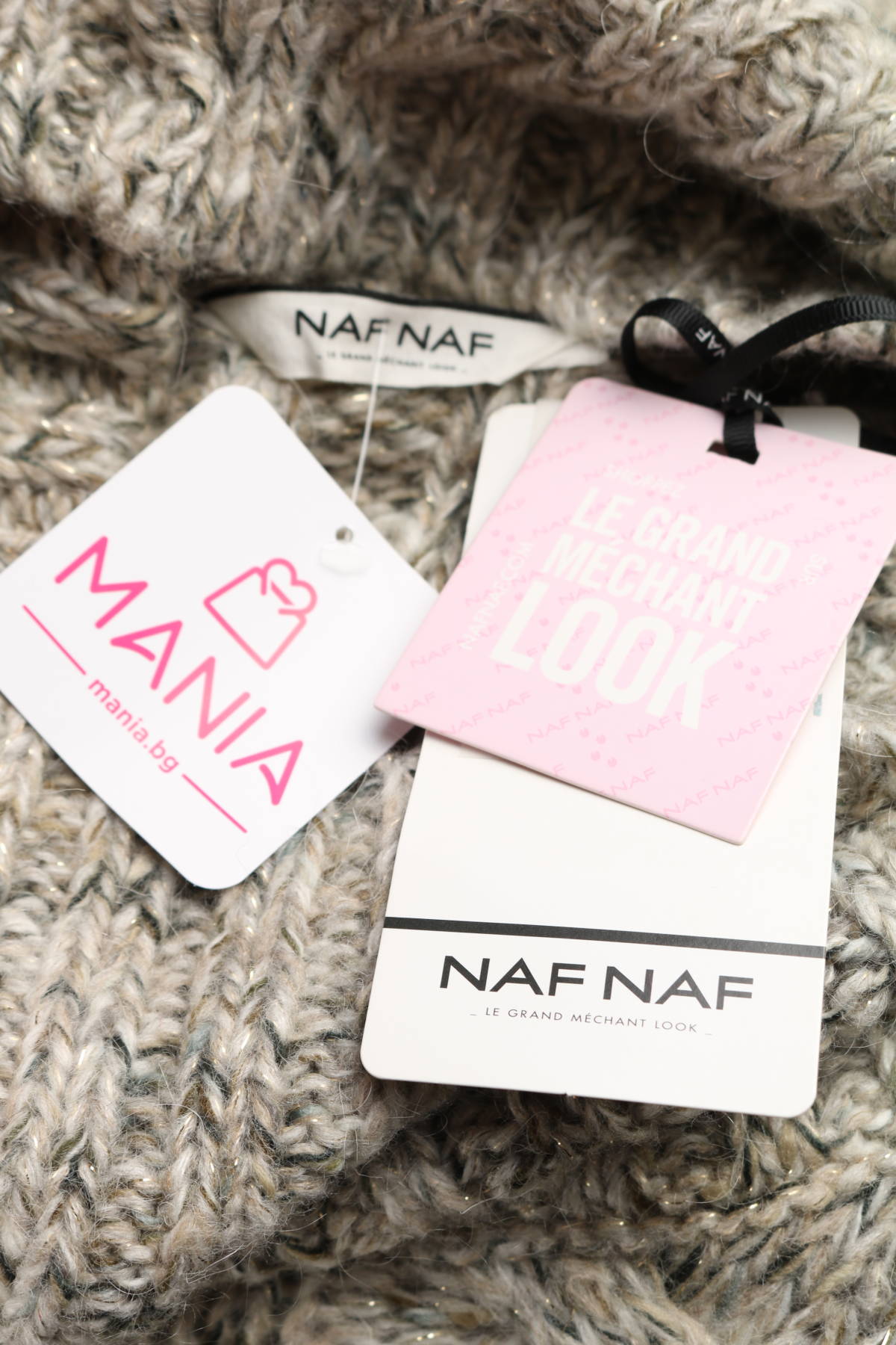 Пуловер с поло яка NAF NAF3