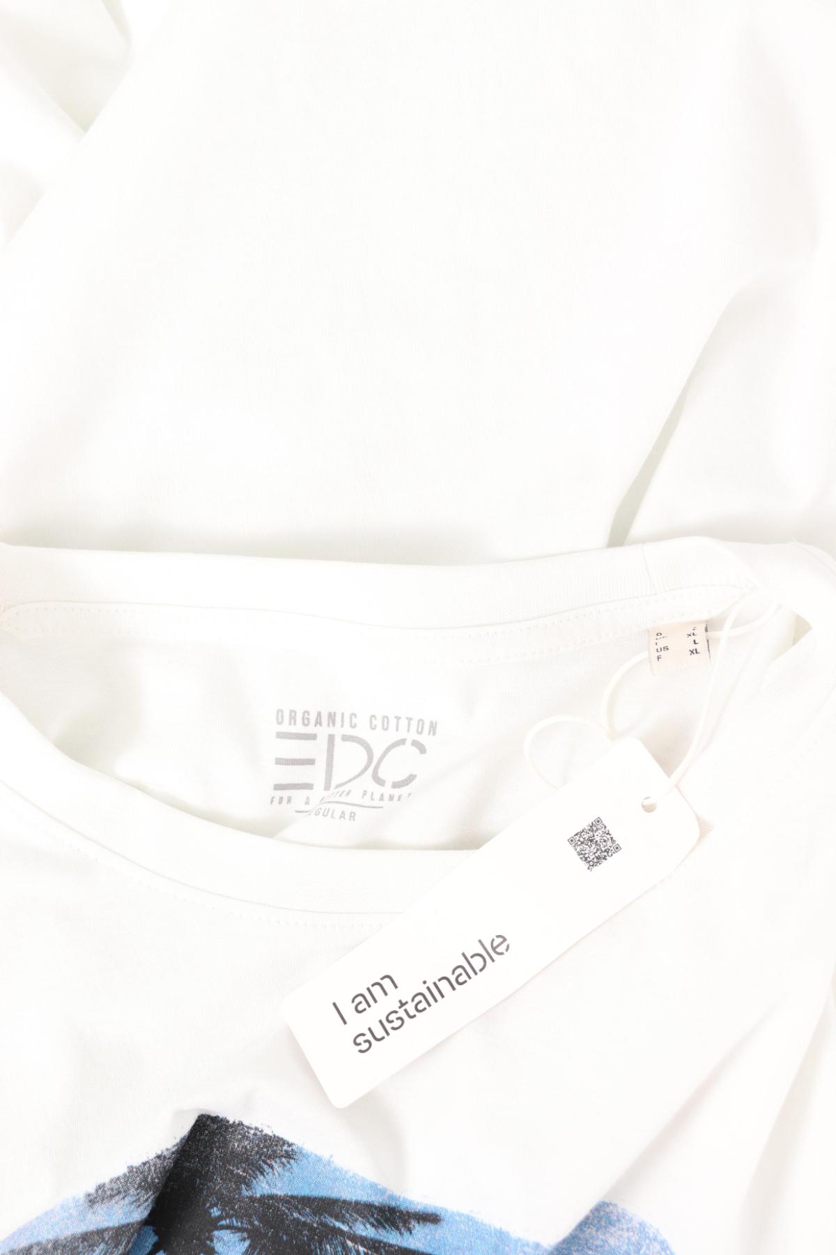 Тениска с щампа EDC BY ESPRIT3