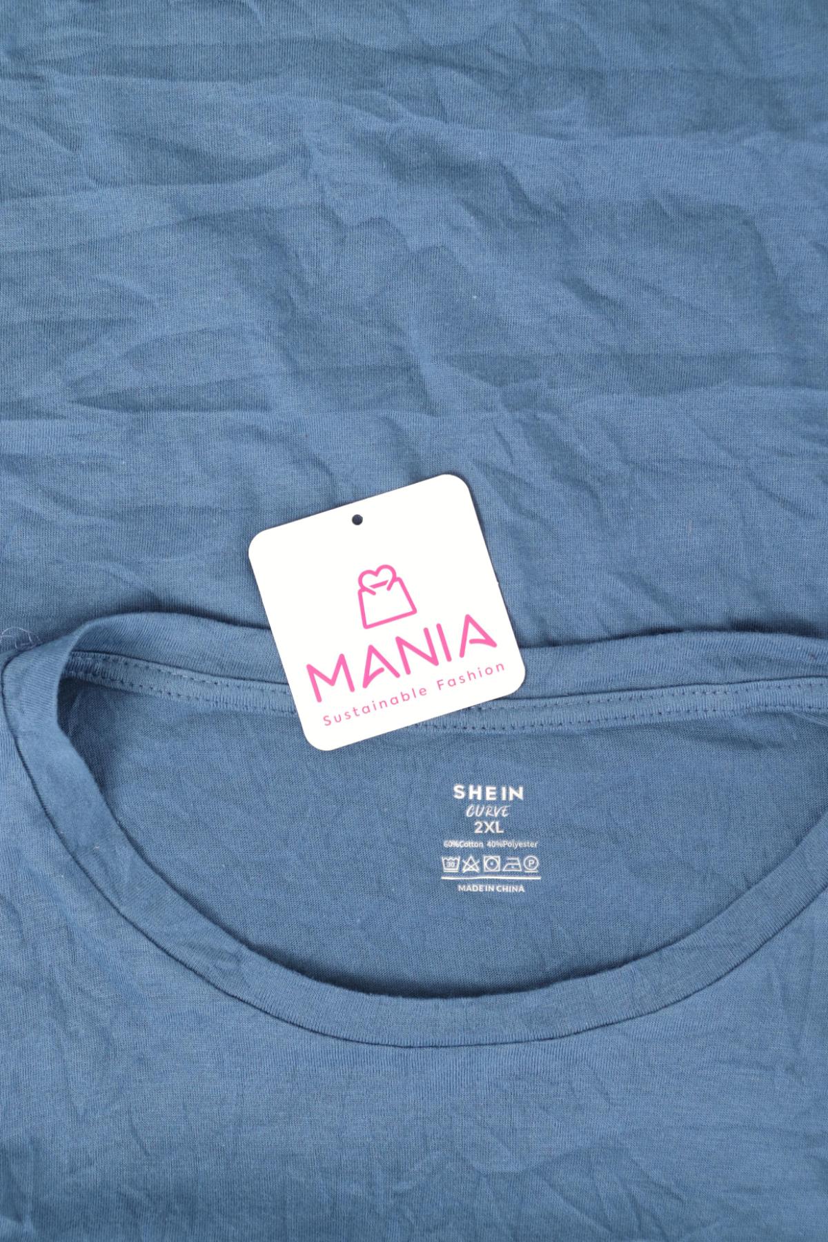 Тениска с щампа SHEIN3