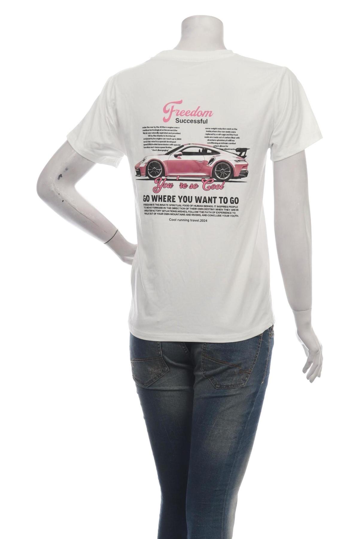 Тениска с щампа SHEIN2