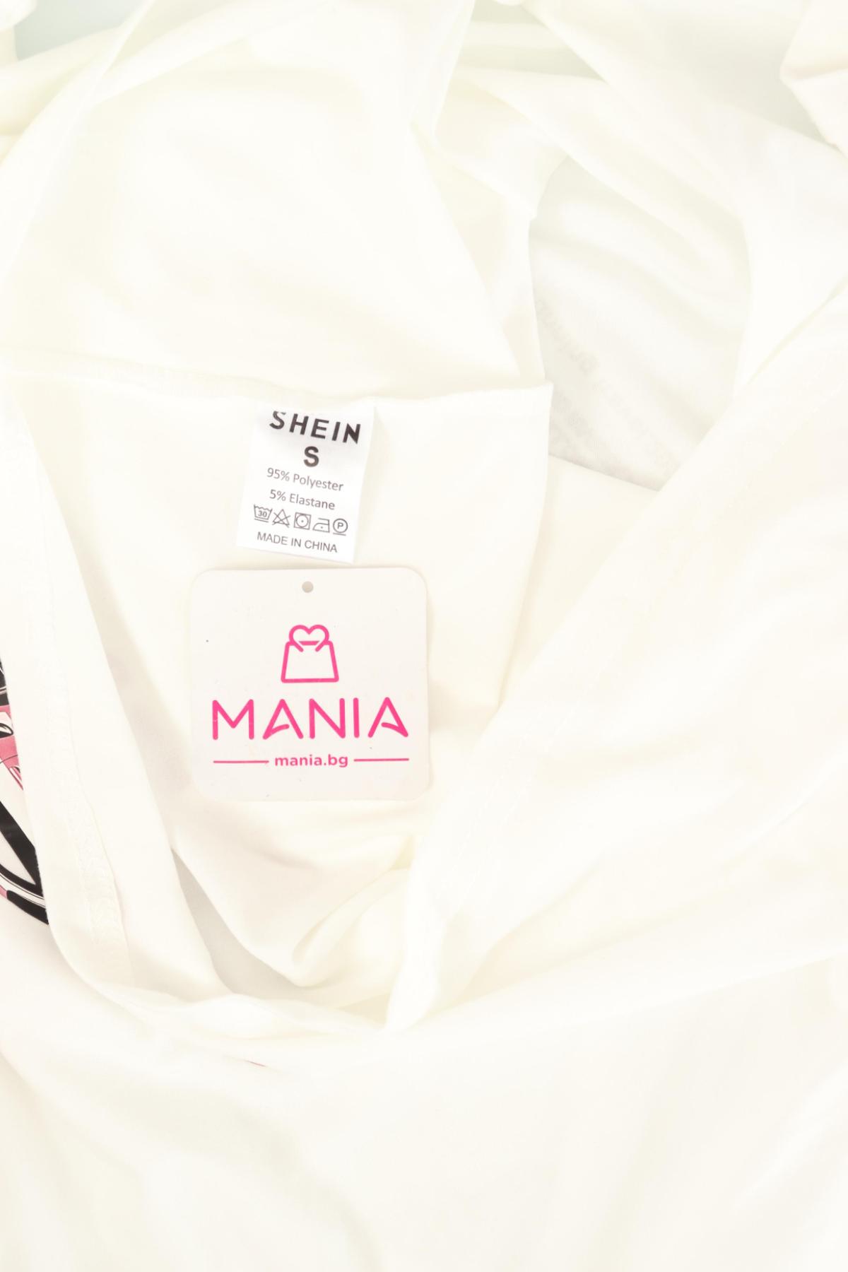 Тениска с щампа SHEIN3