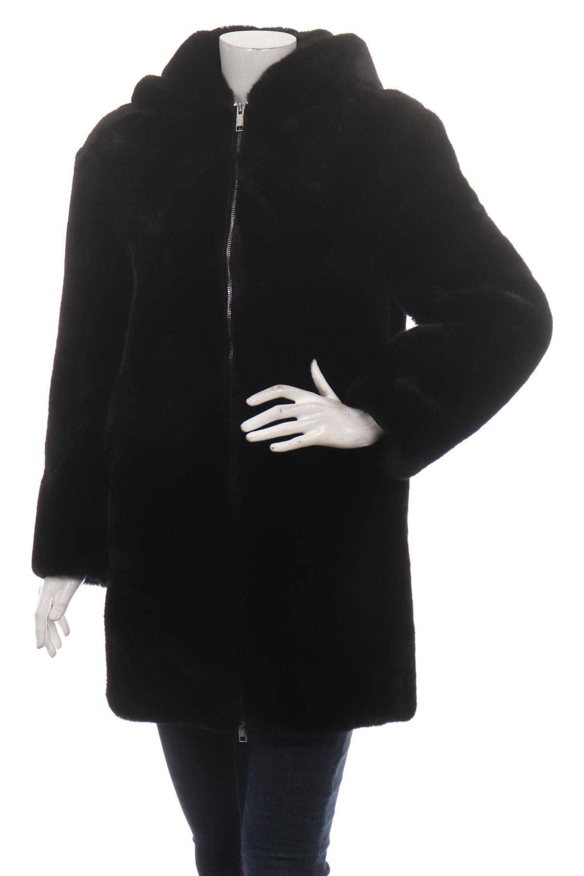 Палто с косъм MANGO1