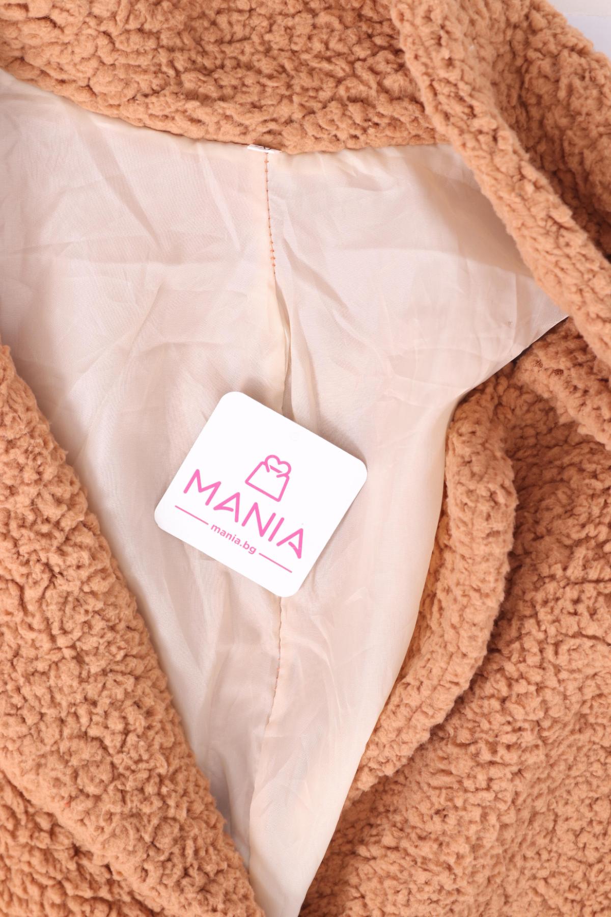 Палто с косъм NO NAME3