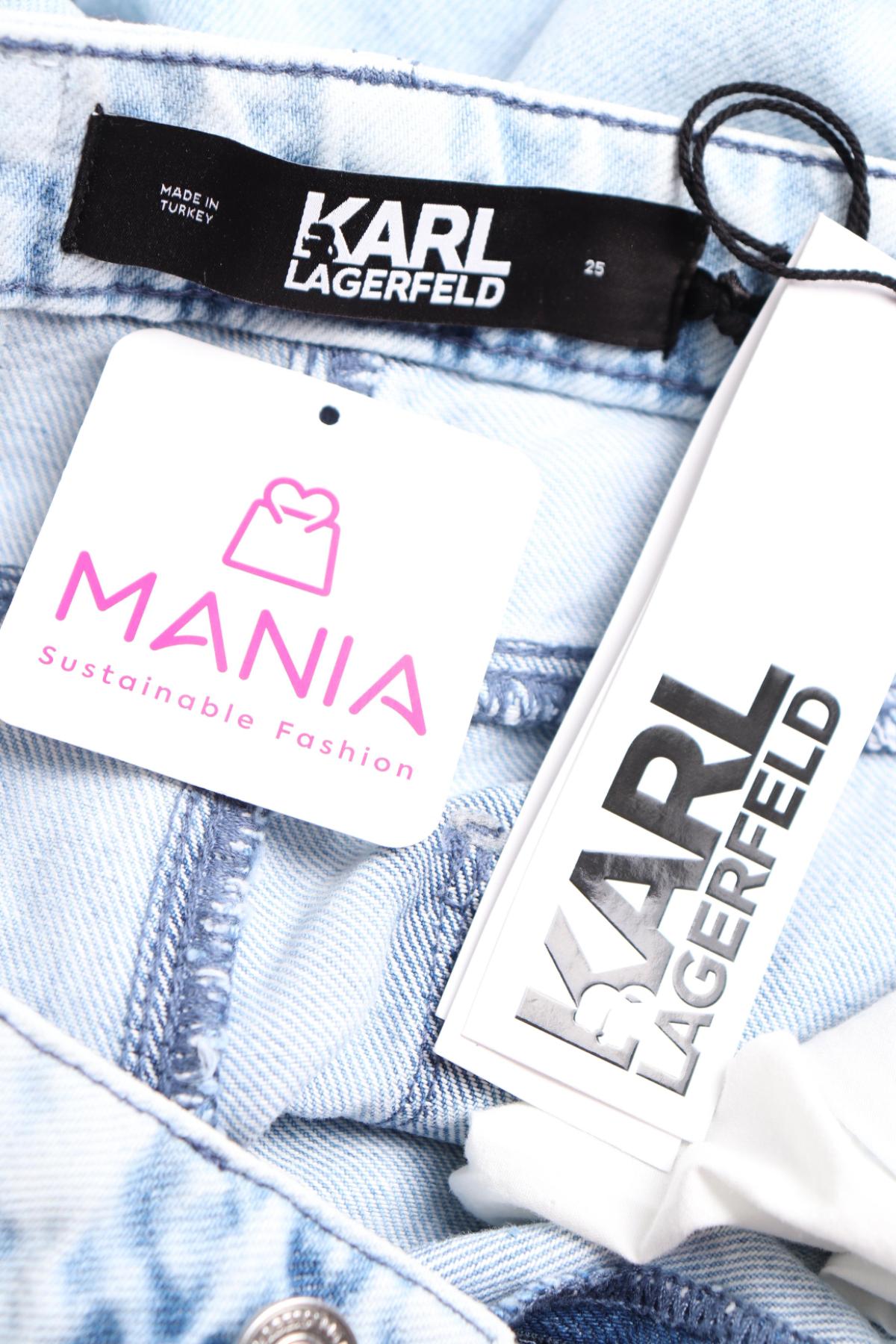 Дънки с висока талия KARL LAGERFELD4