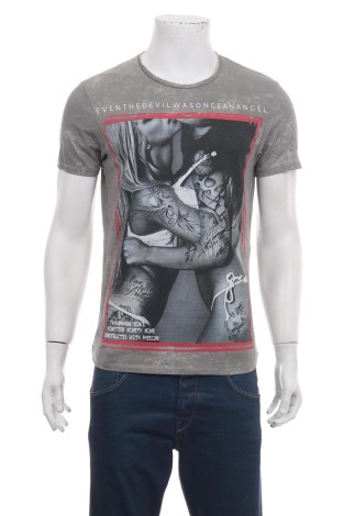 Tricou cu imprimeu SMOG