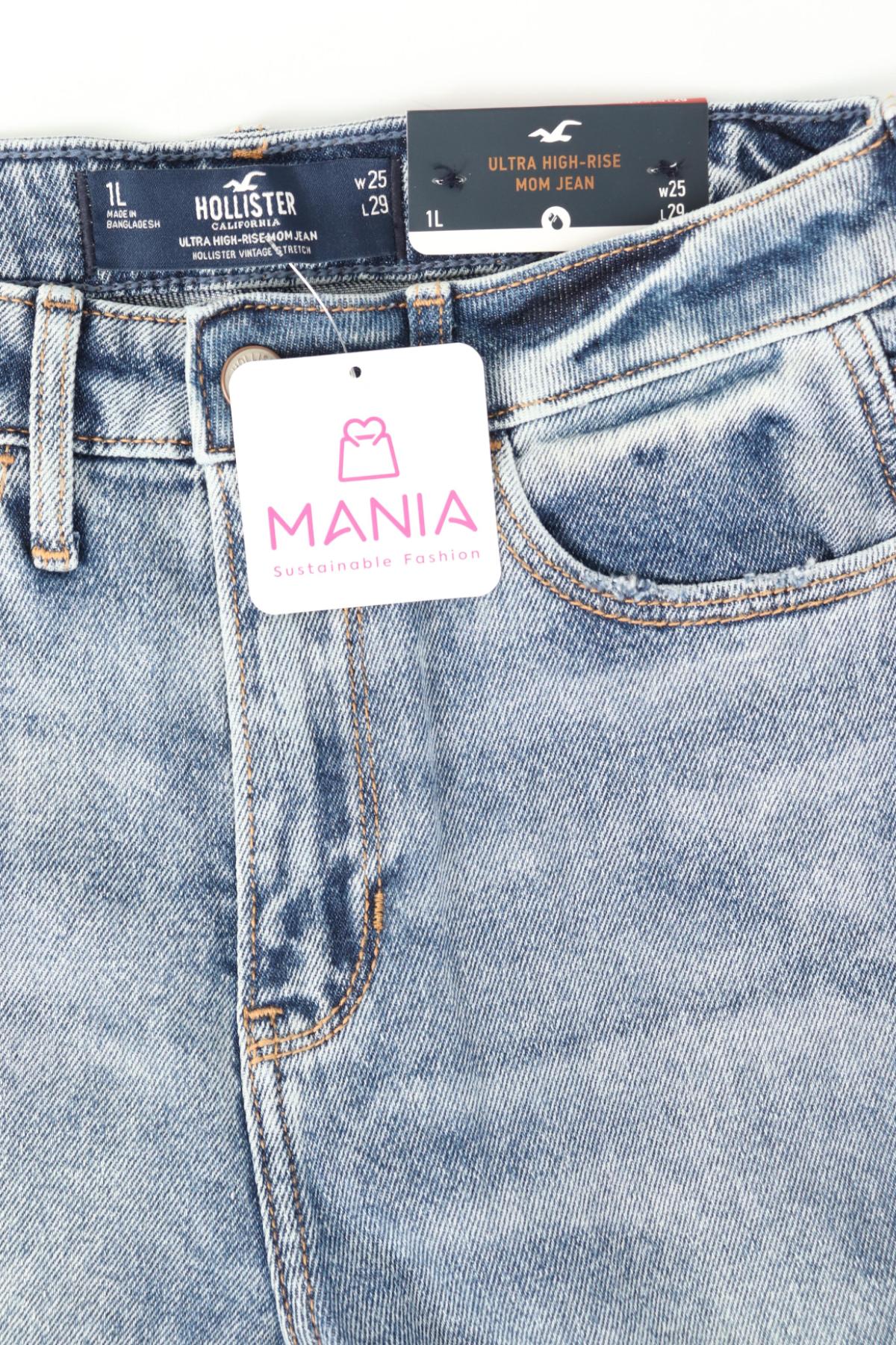 Дънки с висока талия HOLLISTER4