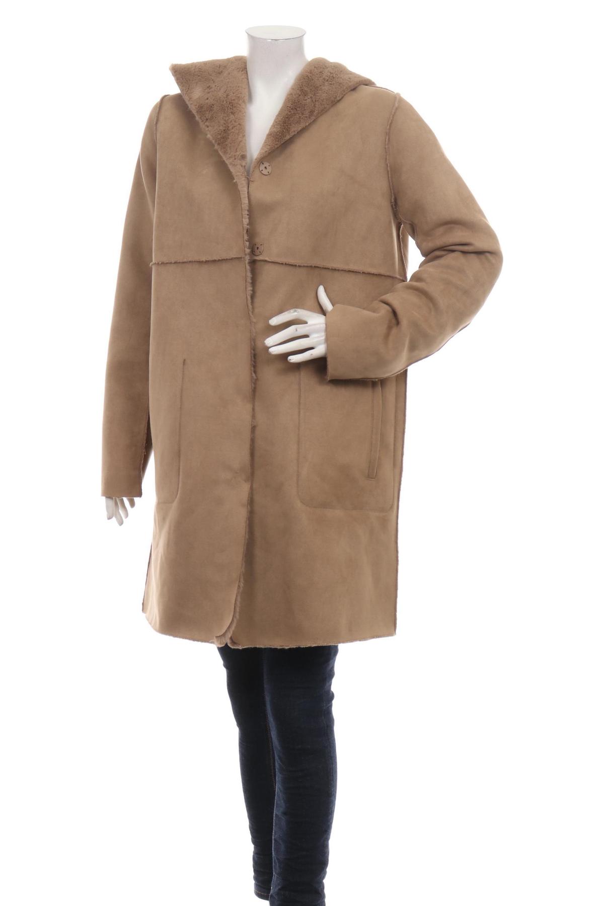 Палто с косъм ZARA1