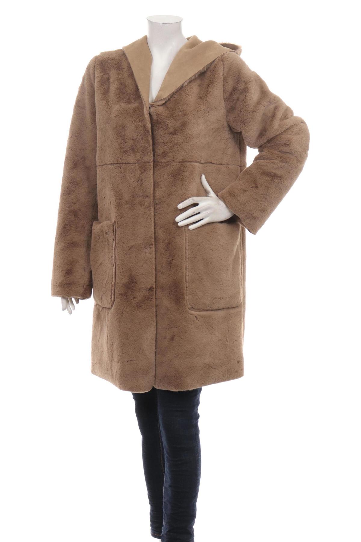 Палто с косъм ZARA2