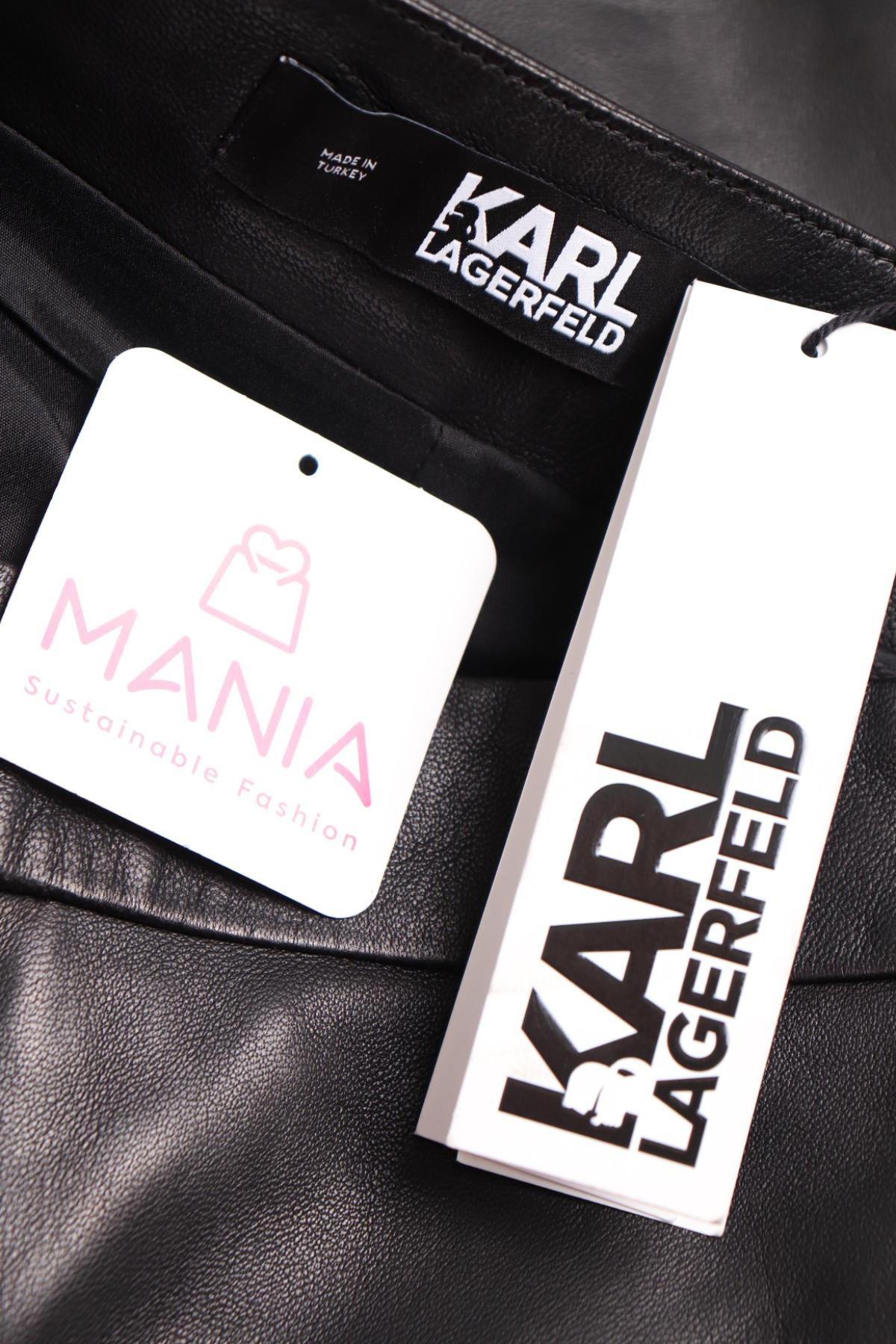 Кожен панталон KARL LAGERFELD4