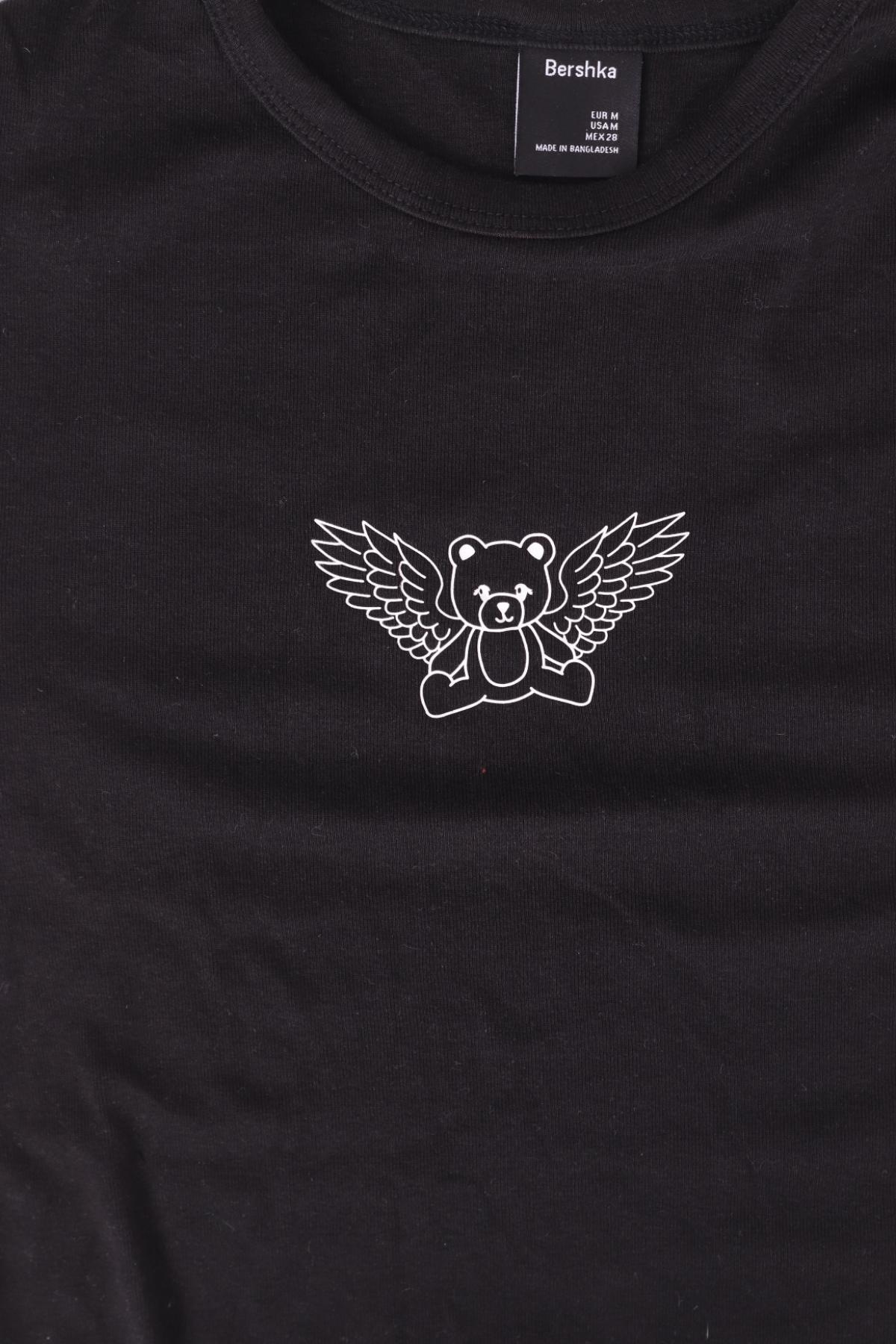 Тениска с щампа BERSHKA3