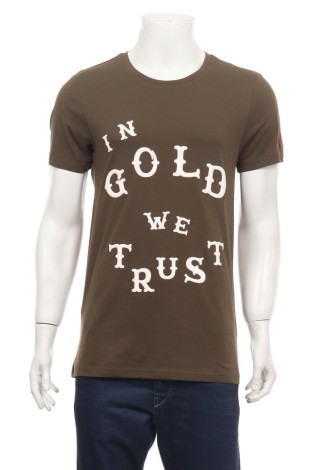 Tricou cu imprimeu IN GOLD WE TRUST