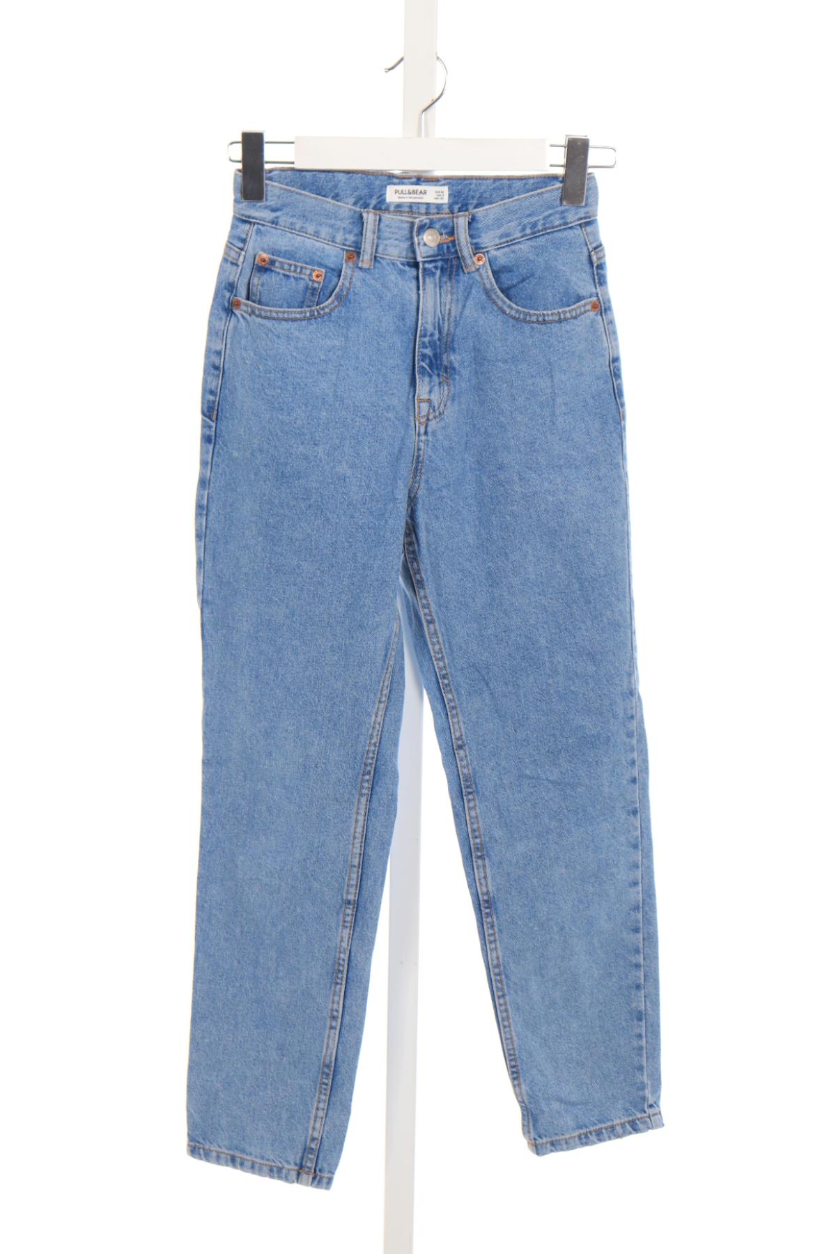 Дънки с висока талия PULL&BEAR1