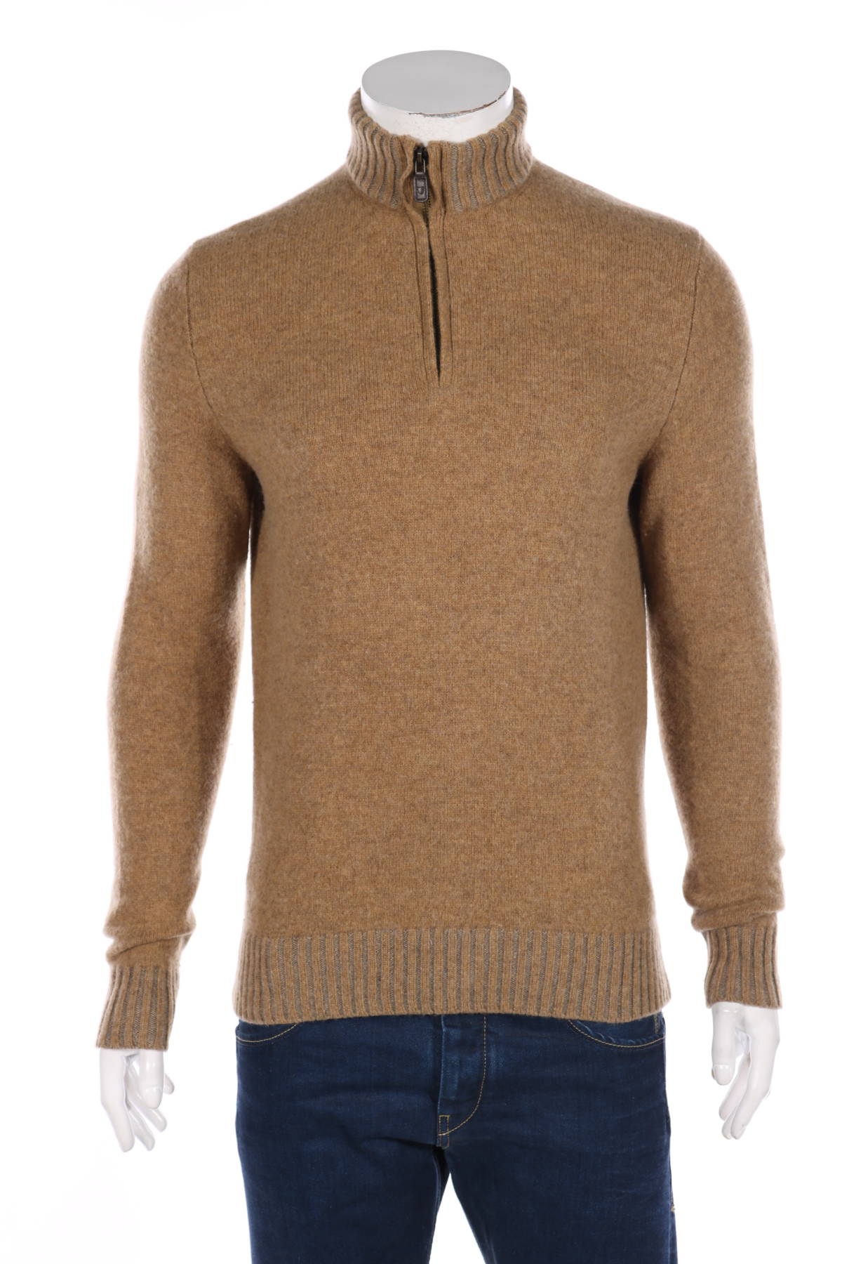 Пуловер с поло яка BLACK BROWN1