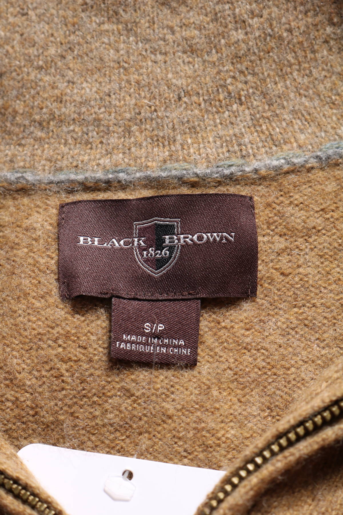 Пуловер с поло яка BLACK BROWN3