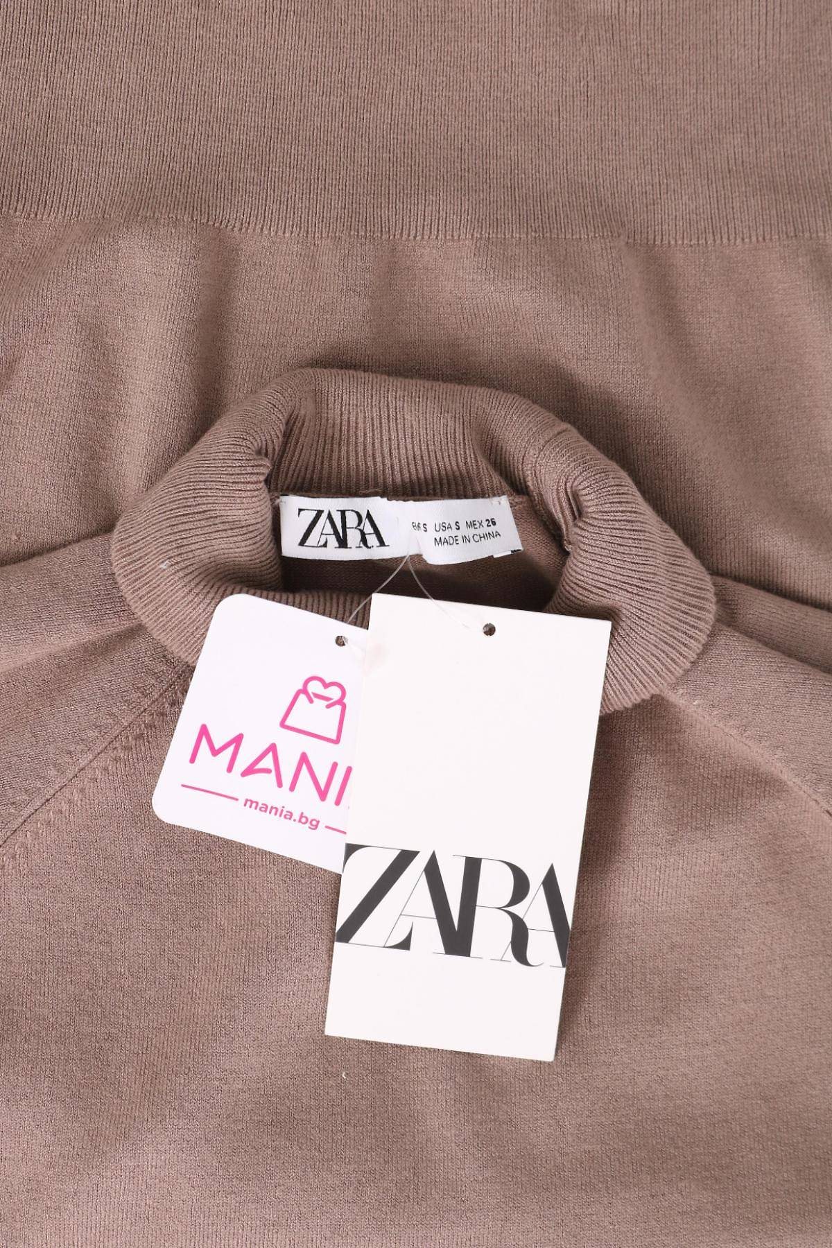 Блуза с поло яка ZARA3