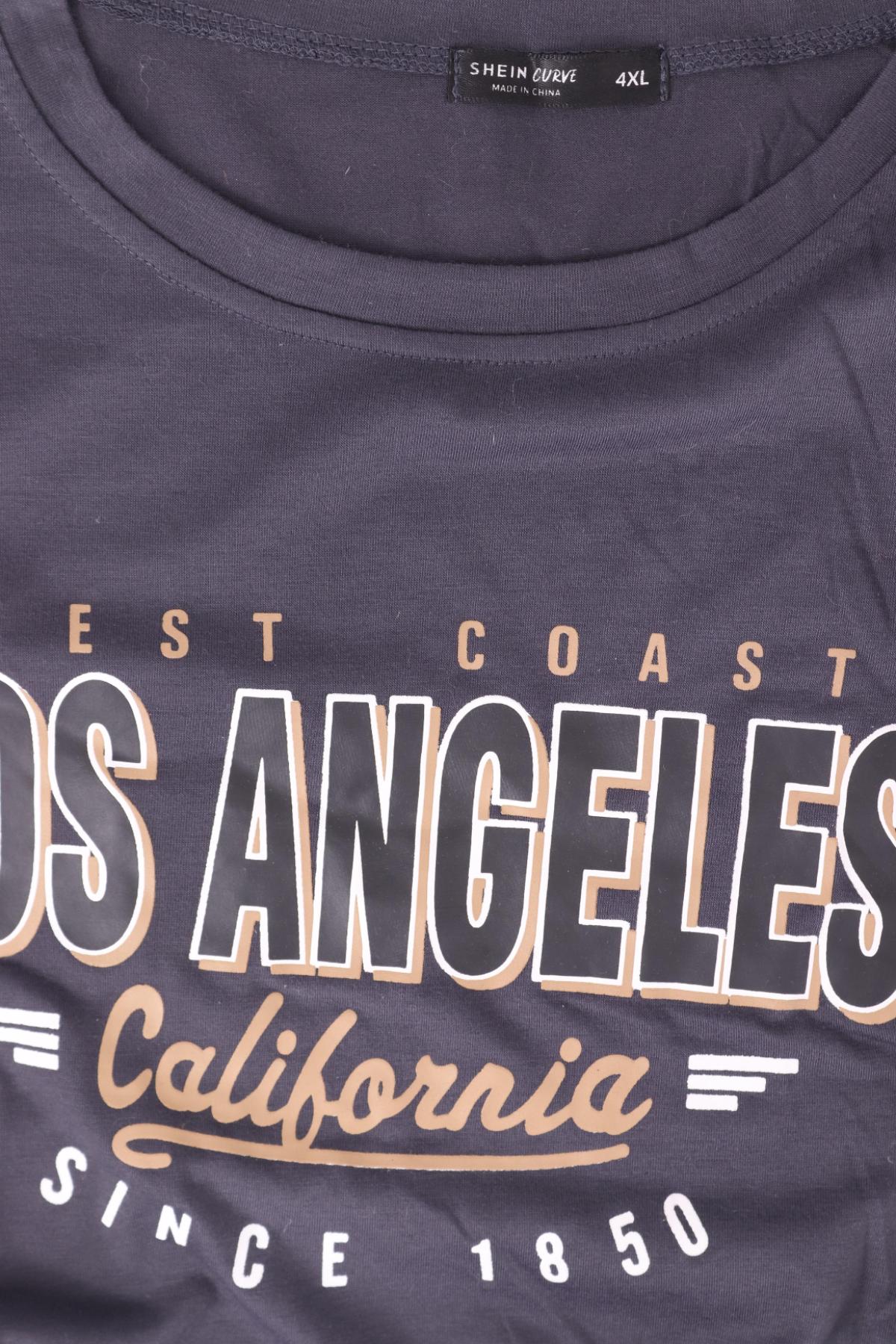 Тениска с щампа SHEIN3