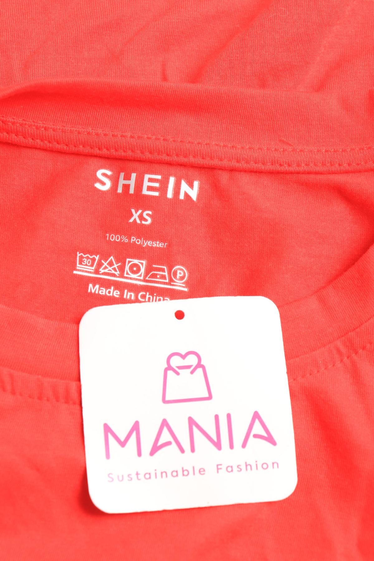 Тениска с щампа SHEIN3