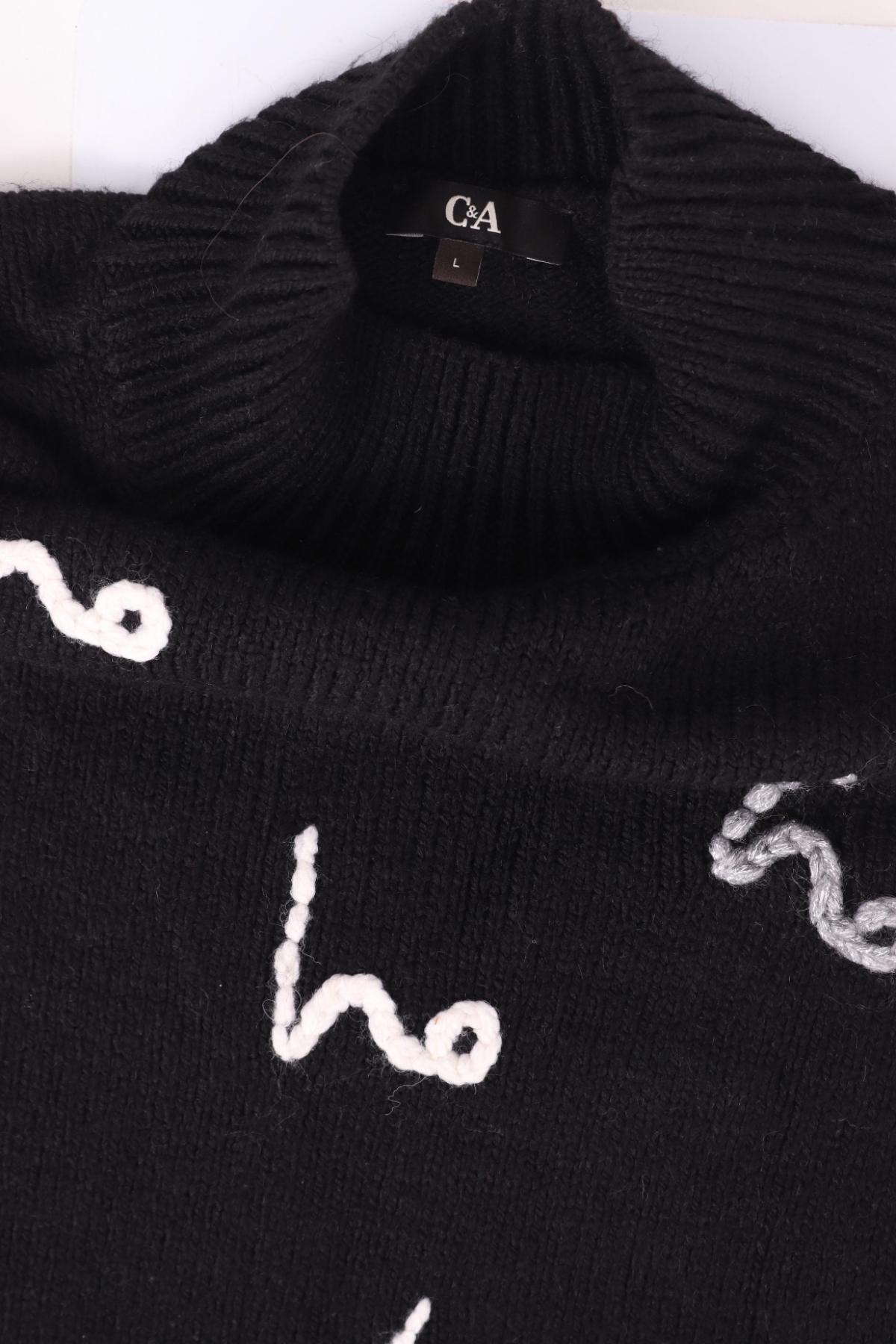 Пуловер с поло яка C&A3