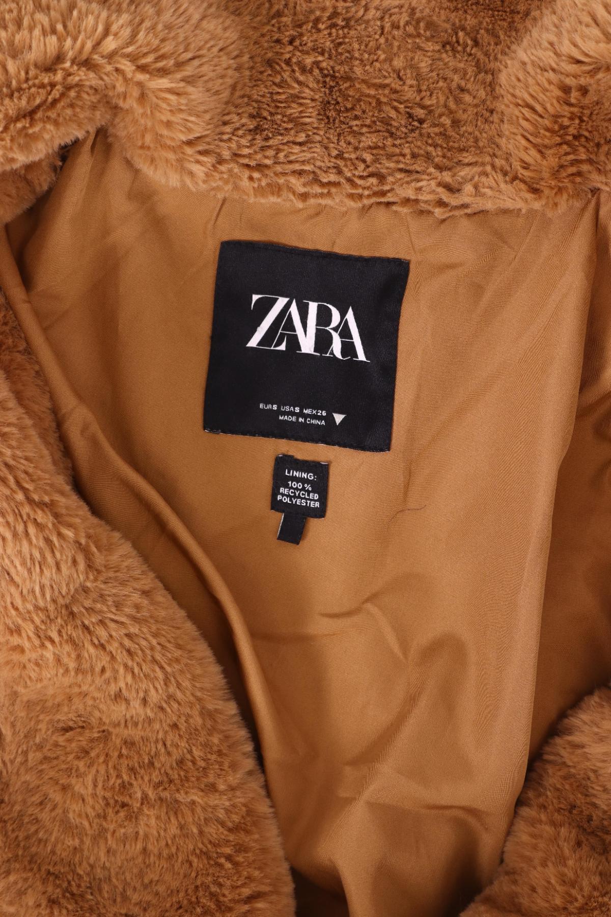 Палто с косъм ZARA3