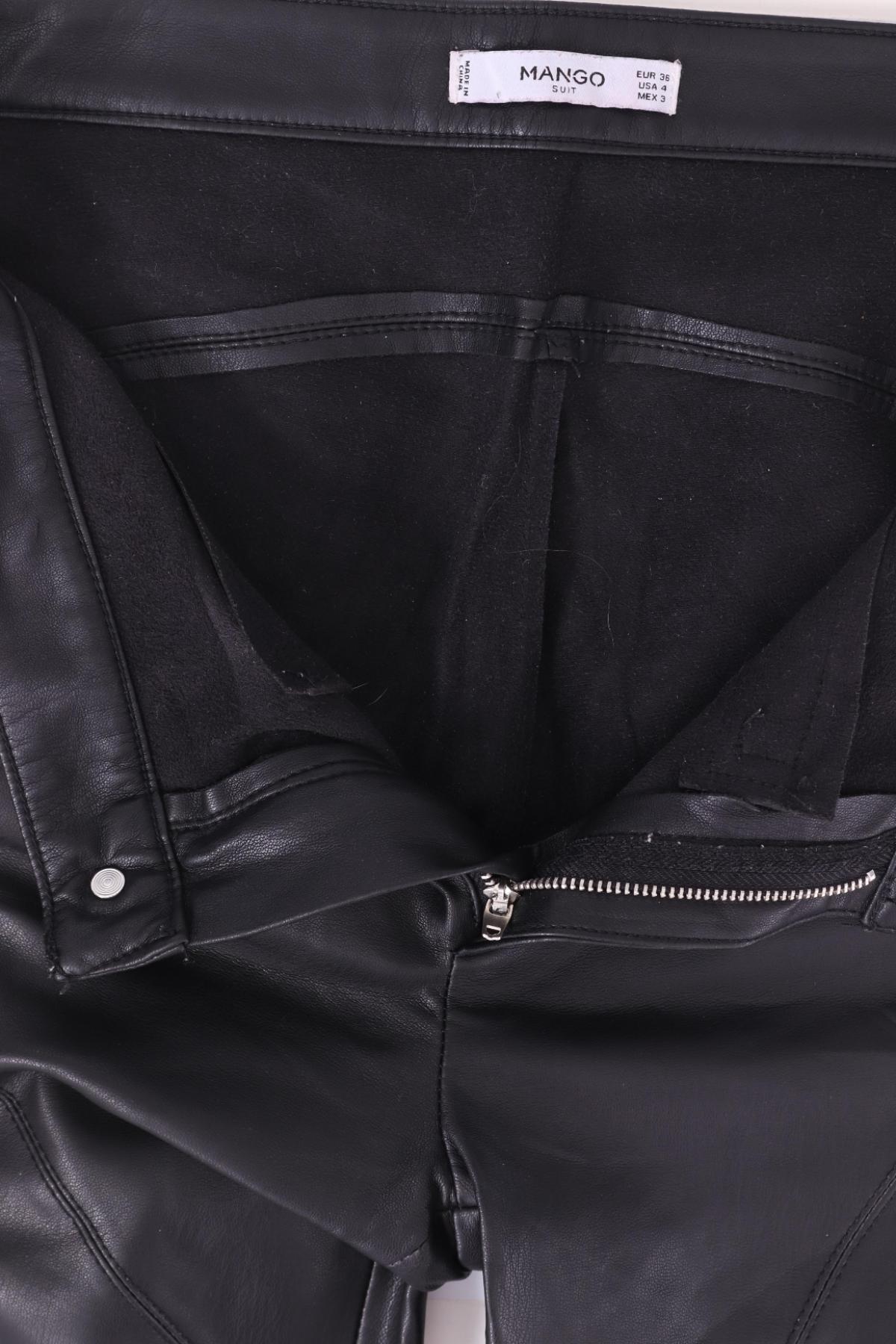 Кожен панталон MANGO3