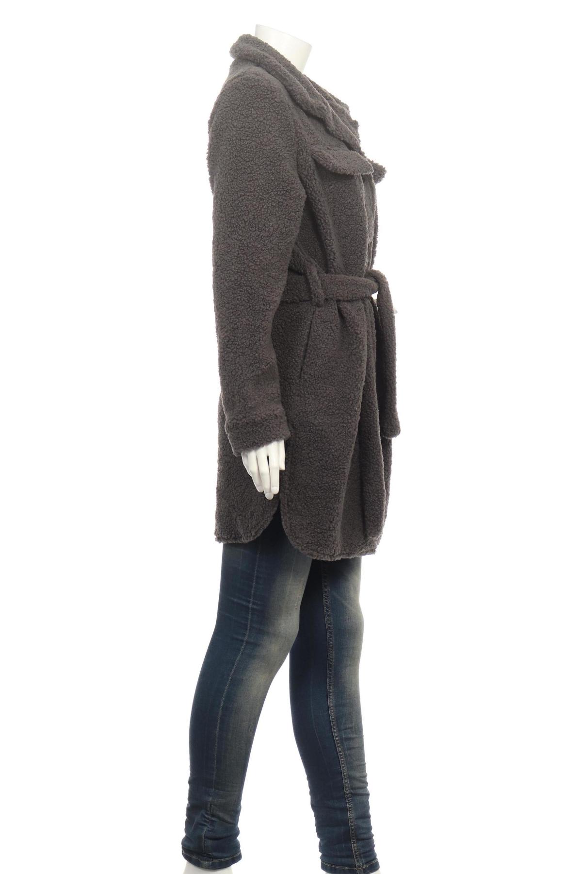 Палто с косъм SHEIN3