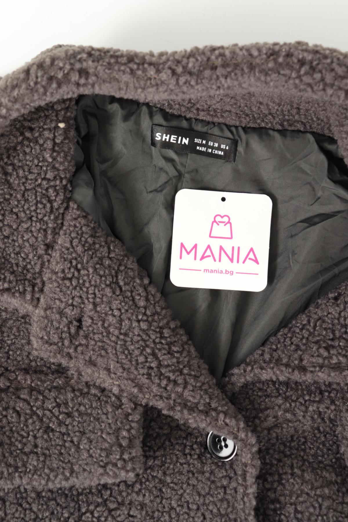 Палто с косъм SHEIN4