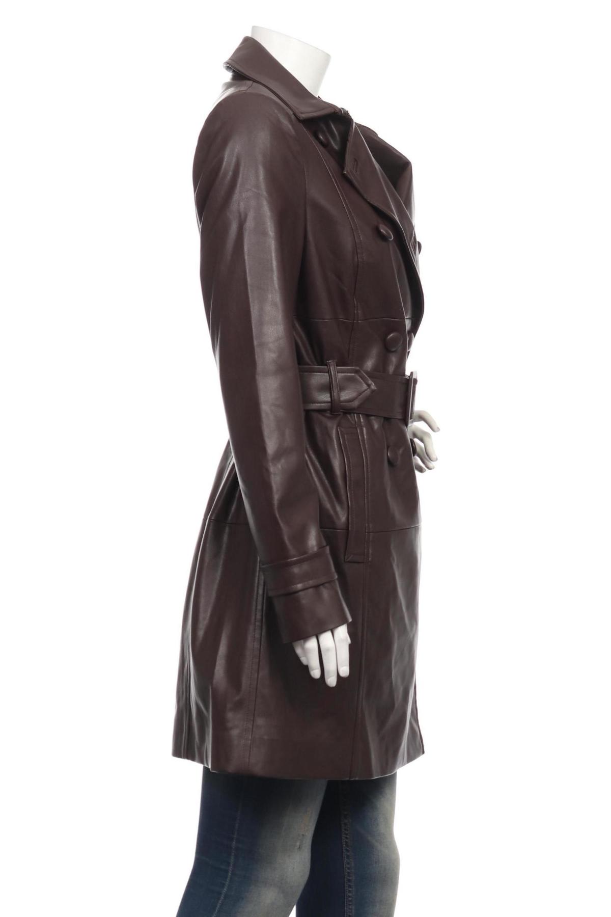 Кожено палто COMMA,3