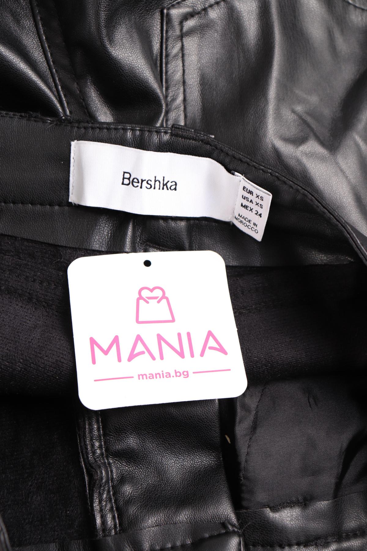 Кожен панталон BERSHKA3