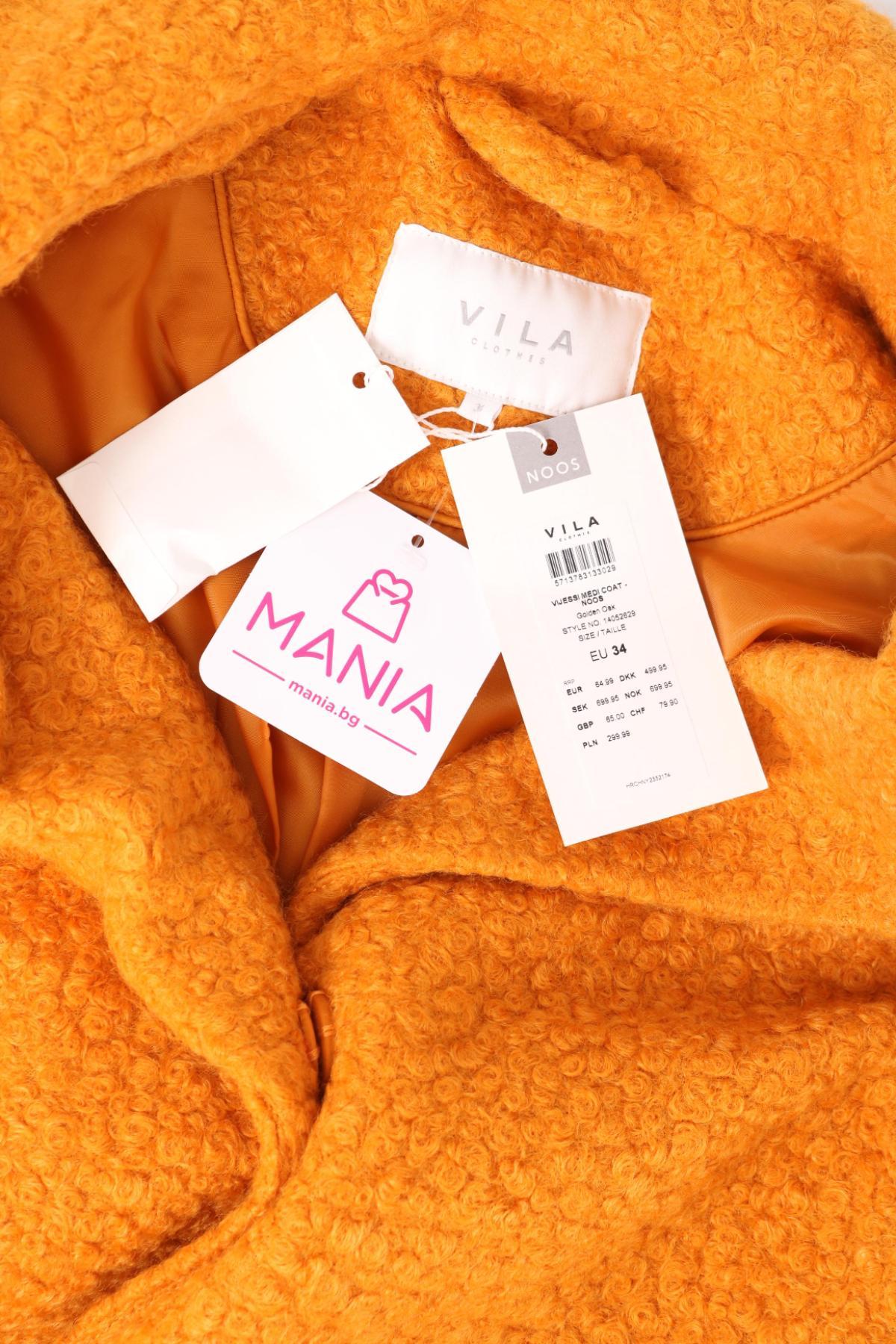 Палто с косъм VILA3