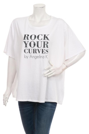 Tricou cu imprimeu ROCK YOUR CURVES BY ANGELINA K.